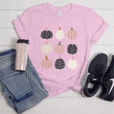 Womens Halloween graphic tee Pumpkin printed shirt pink pumpkin t-shirt