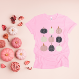 Womens Halloween graphic tee Pumpkin printed shirt pink pumpkin t-shirt
