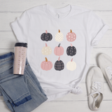 Womens Halloween graphic tee Pumpkin printed shirt pink pumpkin t-shirt