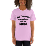 Women Halloween graphic tee Momlife printed shirt My favorite monsters call me mom t-shirt