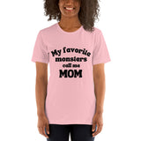 Women Halloween graphic tee Momlife printed shirt My favorite monsters call me mom t-shirt