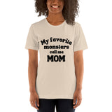 Women Halloween graphic tee Momlife printed shirt My favorite monsters call me mom t-shirt