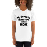 Women Halloween graphic tee Momlife printed shirt My favorite monsters call me mom t-shirt