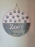 Personalized dog leash holder