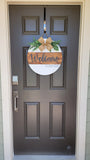 Welcome to our home wood door sign