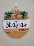 Personalized last name wood sign