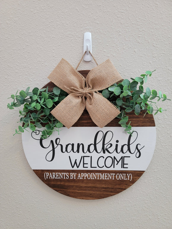 Grandkids Welcome Sign